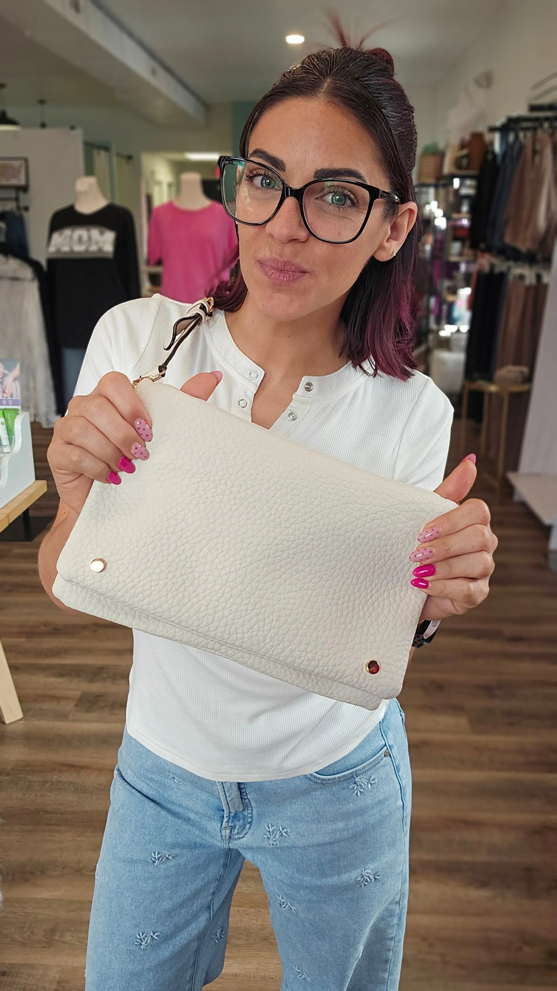 Shop Phiona Studded Crossbody | Cotton- at Ruby Joy Boutique, a Women's Clothing Store in Pickerington, Ohio
