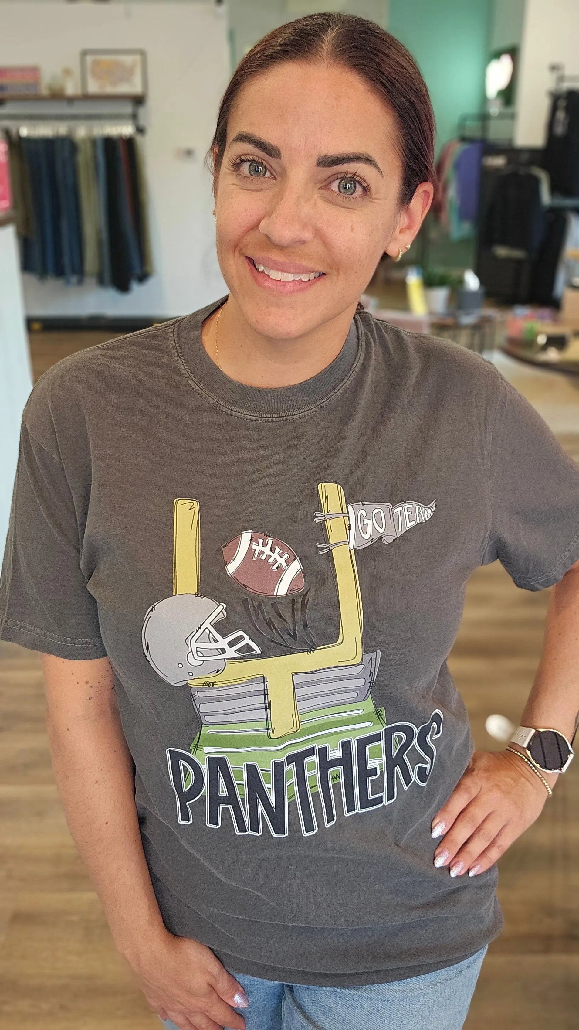 Shop Pickerington Mascot Field Goal Graphic Tee- at Ruby Joy Boutique, a Women's Clothing Store in Pickerington, Ohio