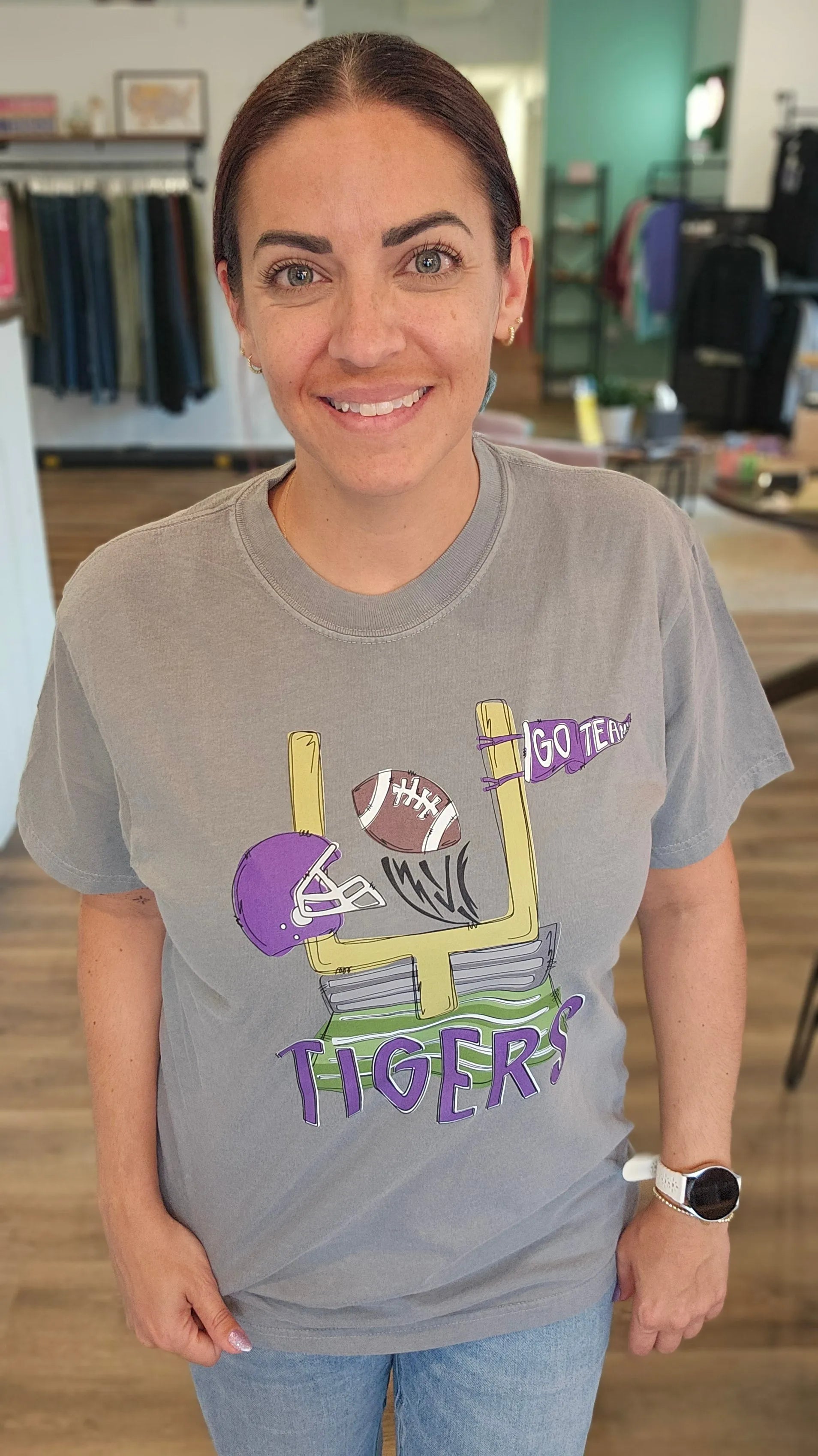 Shop Pickerington Mascot Field Goal Graphic Tee- at Ruby Joy Boutique, a Women's Clothing Store in Pickerington, Ohio