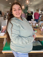 Shop Pigment Dyed Hoodie - Sage- at Ruby Joy Boutique, a Women's Clothing Store in Pickerington, Ohio