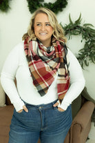 Shop Plaid Blanket Scarves-Scarves & Shawls at Ruby Joy Boutique, a Women's Clothing Store in Pickerington, Ohio