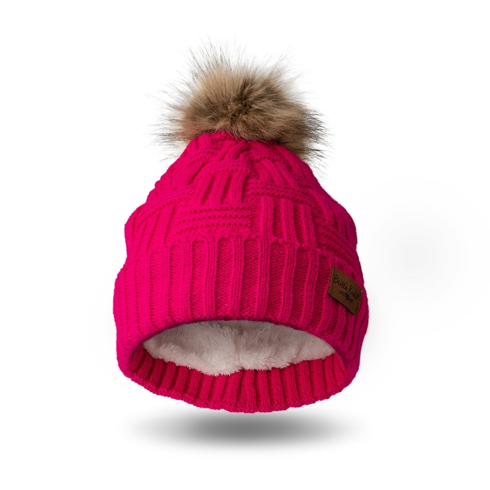 Shop Plush Lined Knit Pom Hat-Winter Hat at Ruby Joy Boutique, a Women's Clothing Store in Pickerington, Ohio