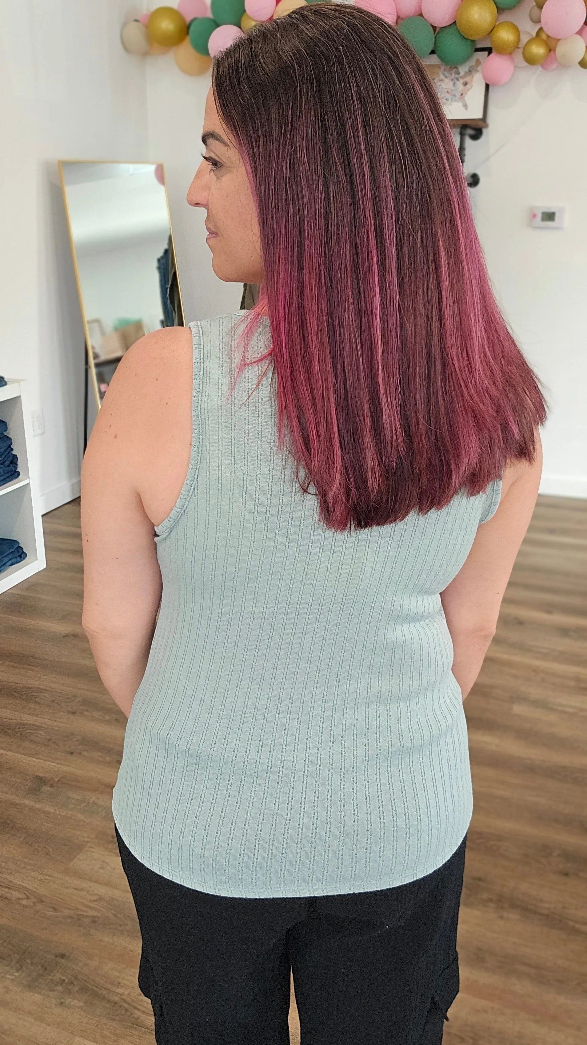 Shop Pointelle Tank Top - Sage- at Ruby Joy Boutique, a Women's Clothing Store in Pickerington, Ohio