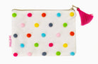 Shop Pom Pom Pouch-Zippered Pouch at Ruby Joy Boutique, a Women's Clothing Store in Pickerington, Ohio