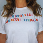 Shop Prioritize Mental Health Classic Tee | Kind Cotton- at Ruby Joy Boutique, a Women's Clothing Store in Pickerington, Ohio