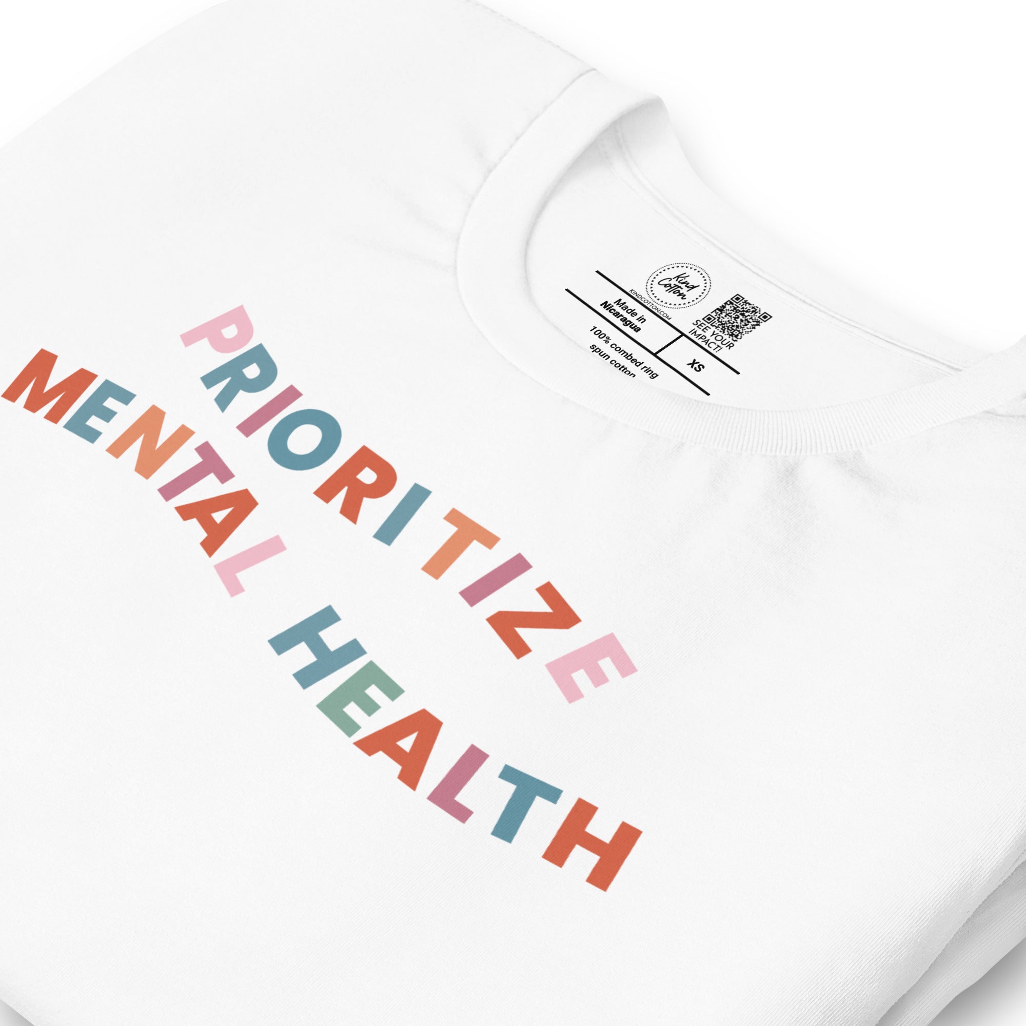 Shop Prioritize Mental Health Classic Tee | Kind Cotton- at Ruby Joy Boutique, a Women's Clothing Store in Pickerington, Ohio