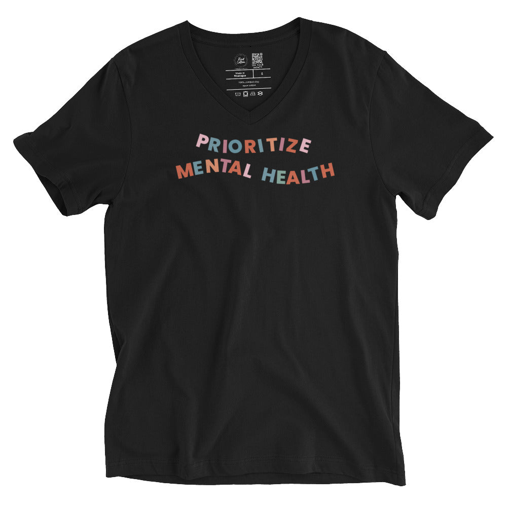 Shop Prioritize Mental Health Classic Tee | Kind Cotton-Black at Ruby Joy Boutique, a Women's Clothing Store in Pickerington, Ohio