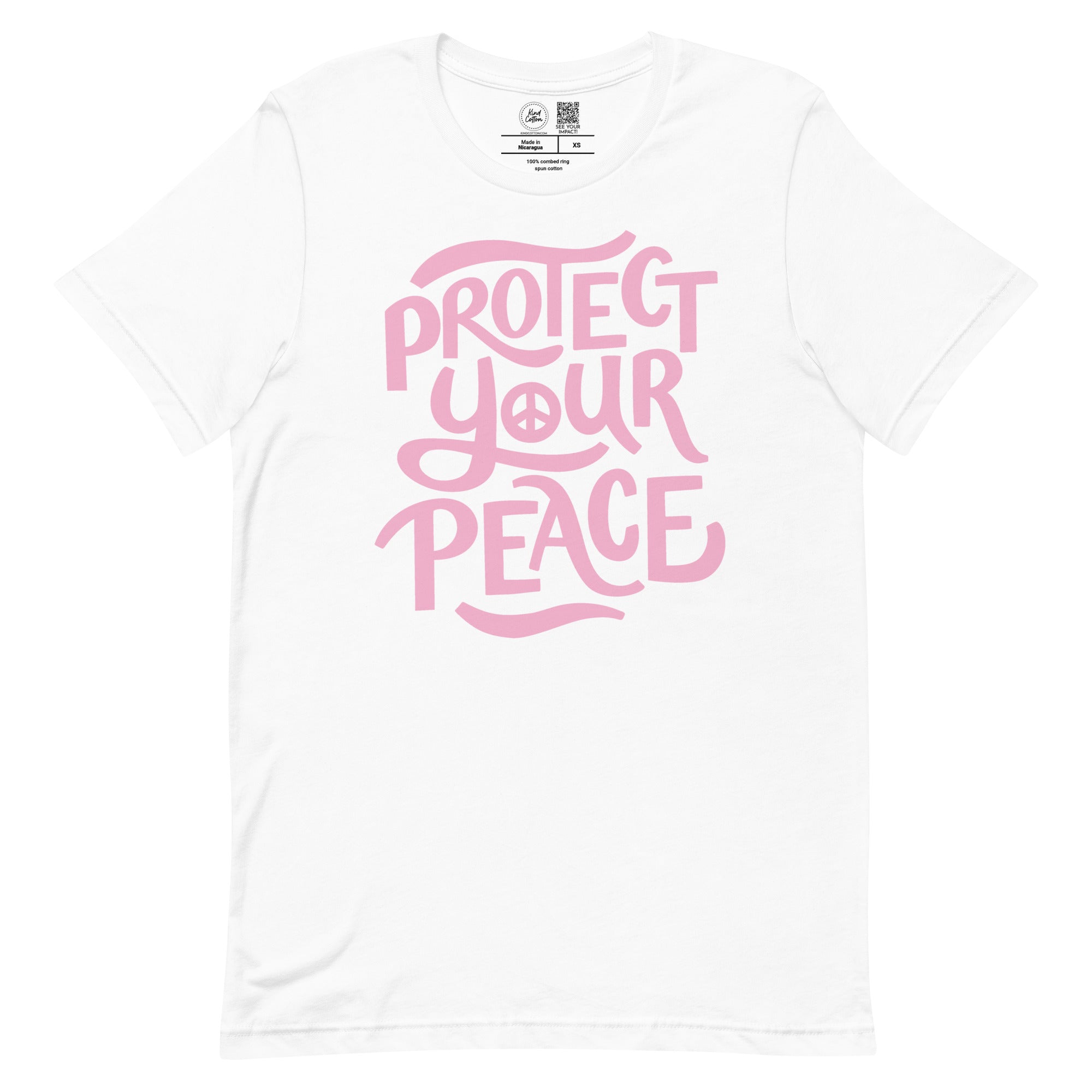 Shop Protect Your Peace Classic Tee-White at Ruby Joy Boutique, a Women's Clothing Store in Pickerington, Ohio