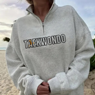 Shop Quarter-Zip Embroidered Sports Sweatshirt - Additional Sports-S at Ruby Joy Boutique, a Women's Clothing Store in Pickerington, Ohio