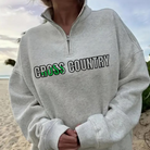 Shop Quarter-Zip Embroidered Sports Sweatshirt - Additional Sports-S at Ruby Joy Boutique, a Women's Clothing Store in Pickerington, Ohio