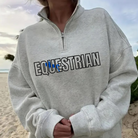 Shop Quarter-Zip Embroidered Sports Sweatshirt - Additional Sports-S at Ruby Joy Boutique, a Women's Clothing Store in Pickerington, Ohio