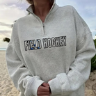 Shop Quarter-Zip Embroidered Sports Sweatshirt - Additional Sports-S at Ruby Joy Boutique, a Women's Clothing Store in Pickerington, Ohio