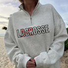 Shop Quarter-Zip Embroidered Sports Sweatshirt - Additional Sports-S at Ruby Joy Boutique, a Women's Clothing Store in Pickerington, Ohio