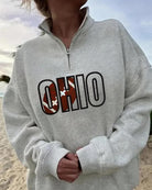 Shop Quarter-Zip Embroidered Sports Sweatshirt - Custom Requests-S at Ruby Joy Boutique, a Women's Clothing Store in Pickerington, Ohio