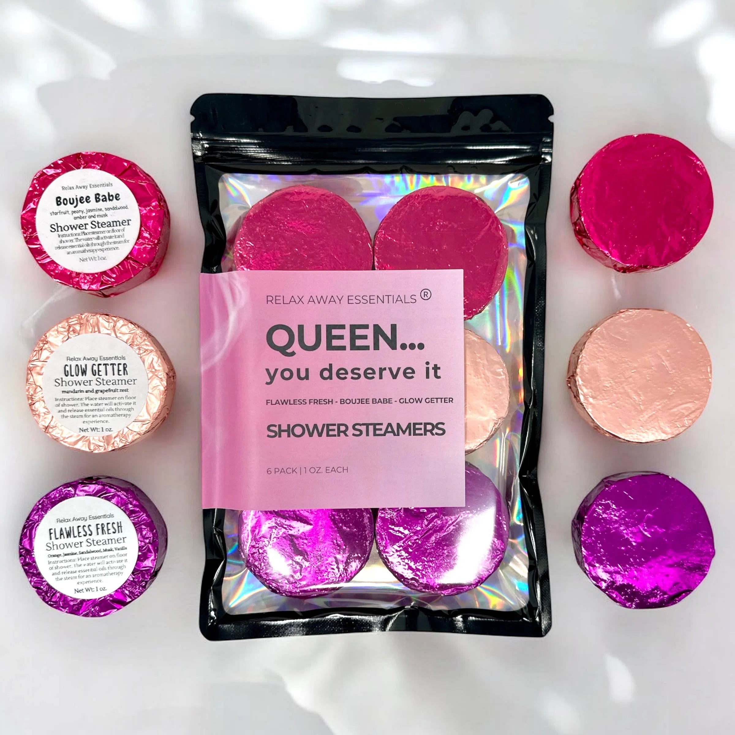 Shop Queen... You Deserve It Shower Steamers 6 Pack - Made in USA- at Ruby Joy Boutique, a Women's Clothing Store in Pickerington, Ohio