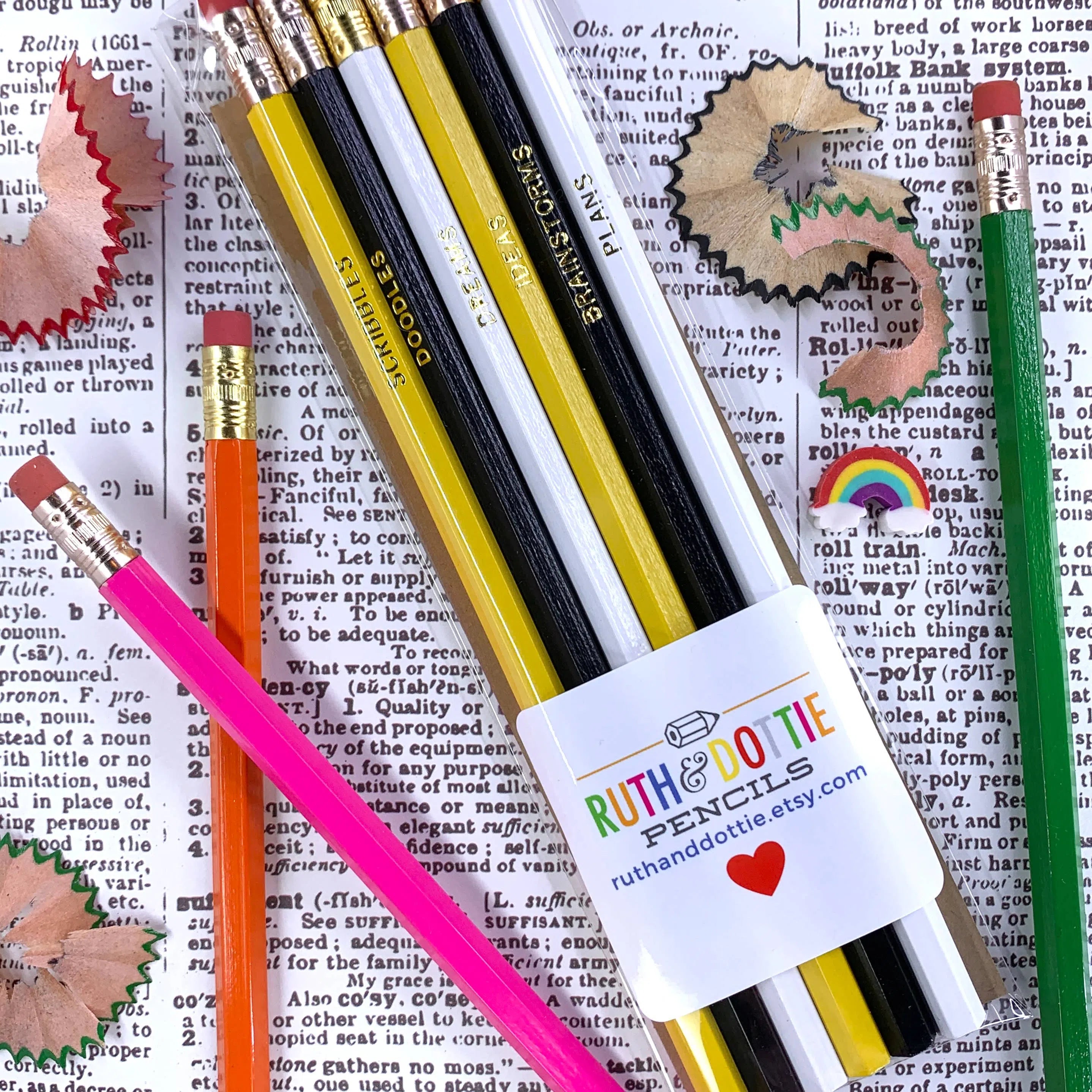 Shop Rainbows And Unicorns Pencils - Set of 6-Stationary at Ruby Joy Boutique, a Women's Clothing Store in Pickerington, Ohio