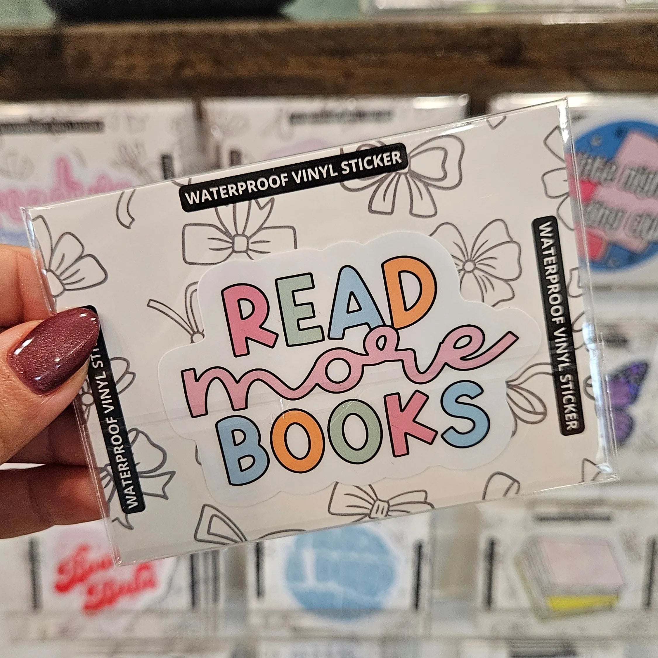 Shop Read More Books | Waterproof Vinyl Sticker-Clear at Ruby Joy Boutique, a Women's Clothing Store in Pickerington, Ohio