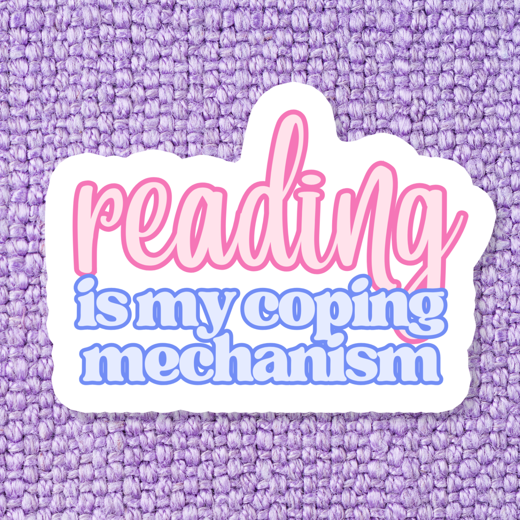 Shop Reading is My Coping Mechanism | Waterproof Vinyl Sticker- at Ruby Joy Boutique, a Women's Clothing Store in Pickerington, Ohio