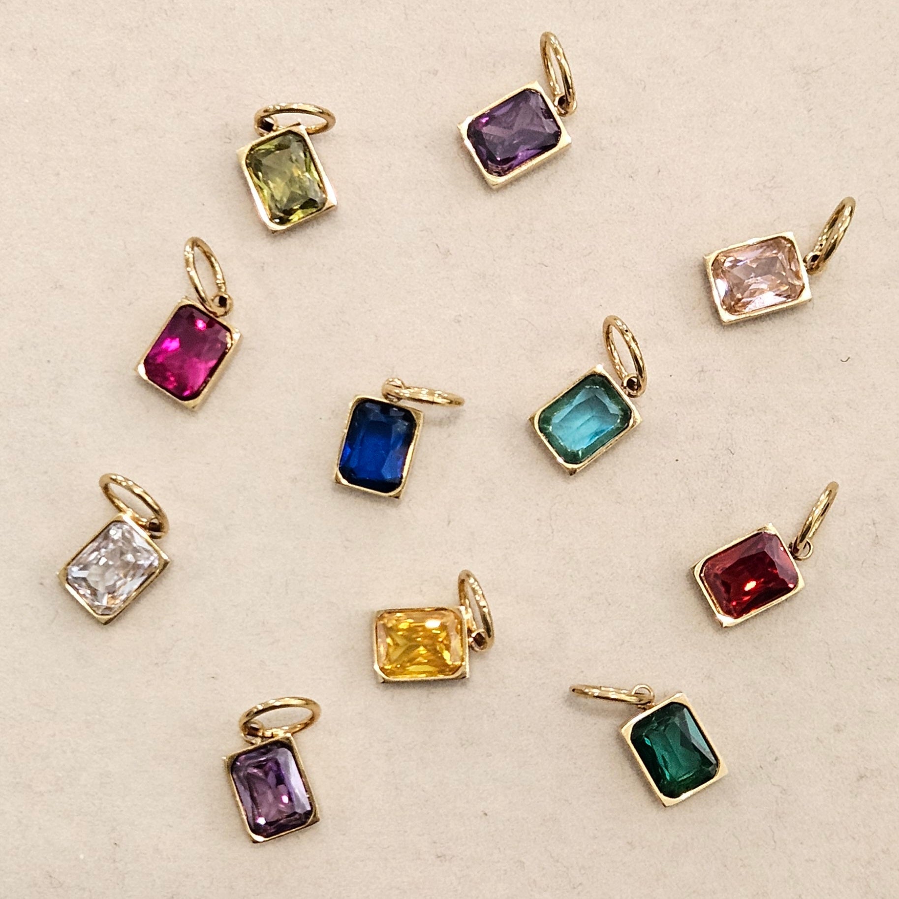 Shop Rectangle Birthstone Charms-Charms at Ruby Joy Boutique, a Women's Clothing Store in Pickerington, Ohio