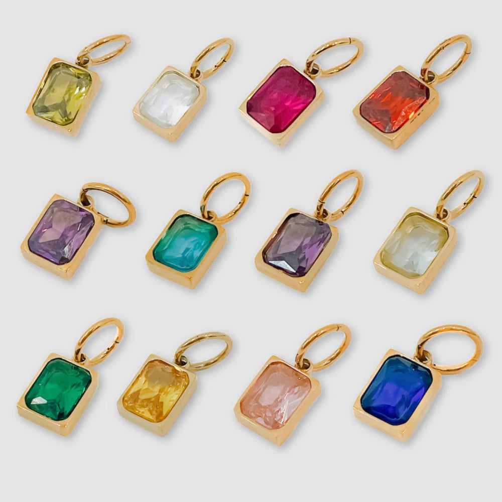 Shop Rectangle Birthstone Charms-Charms at Ruby Joy Boutique, a Women's Clothing Store in Pickerington, Ohio