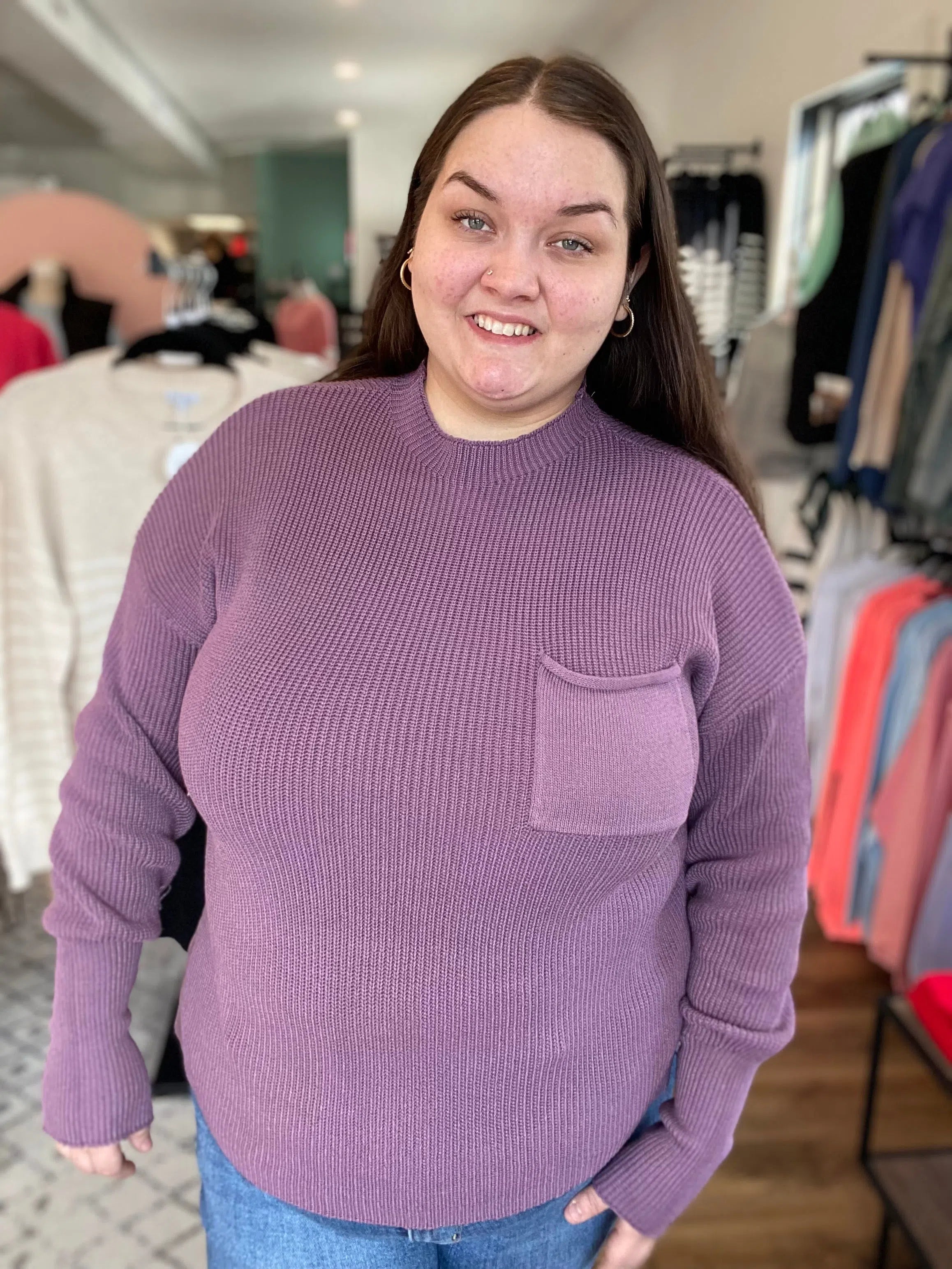 Shop Renee Puff Sleeve Sweater- at Ruby Joy Boutique, a Women's Clothing Store in Pickerington, Ohio