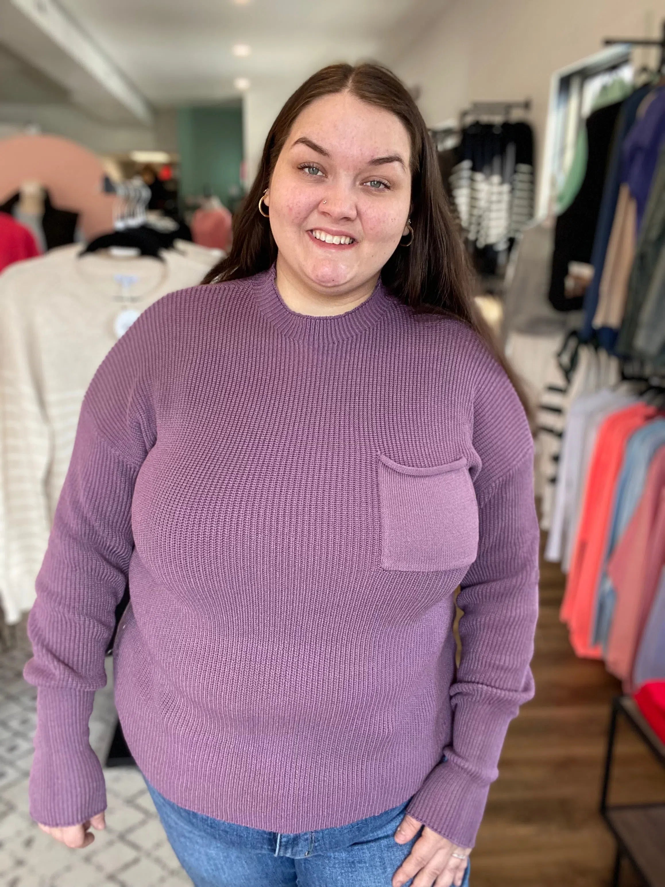 Shop Renee Puff Sleeve Sweater- at Ruby Joy Boutique, a Women's Clothing Store in Pickerington, Ohio