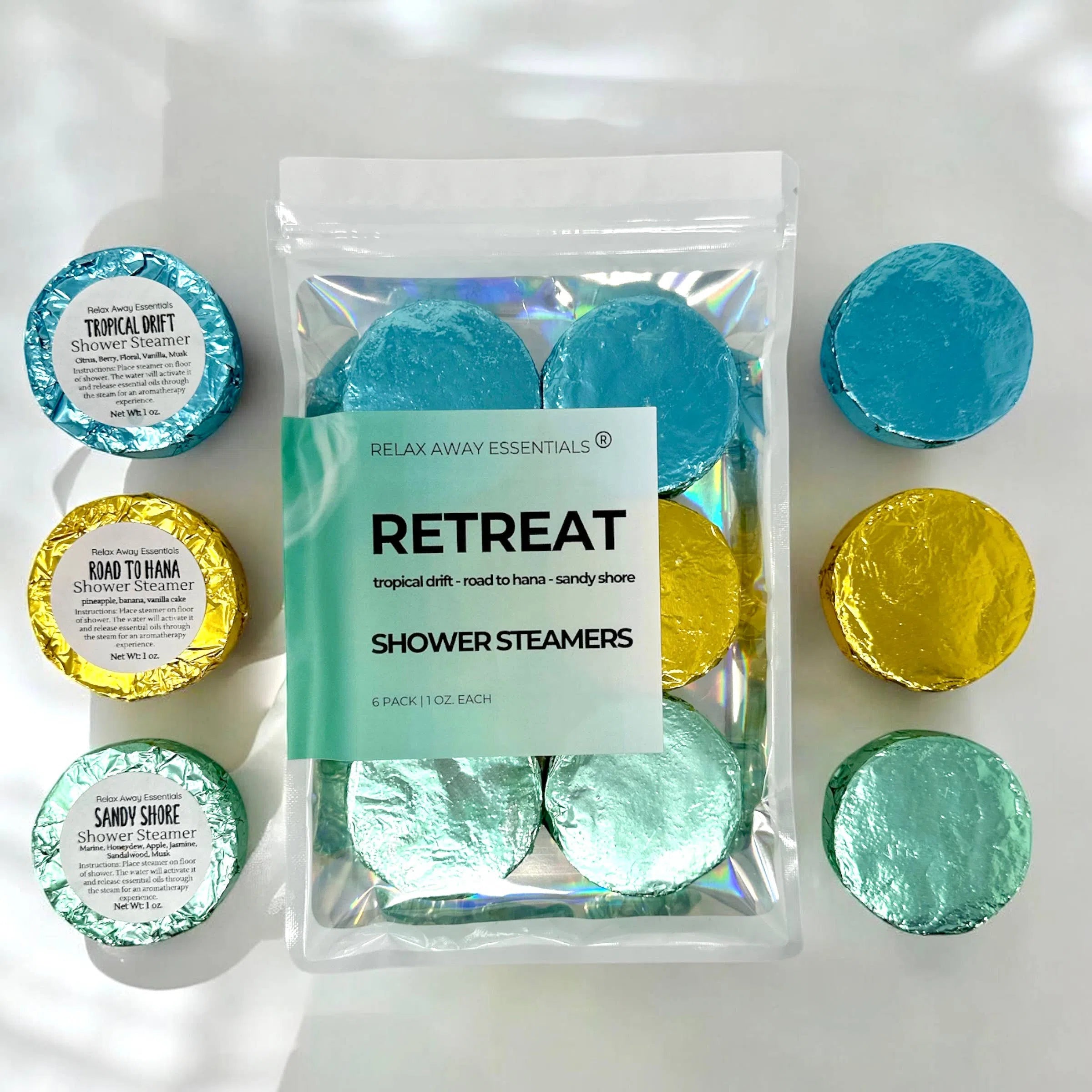 Shop Retreat Shower Steamers 6 Pack - Made in USA- at Ruby Joy Boutique, a Women's Clothing Store in Pickerington, Ohio