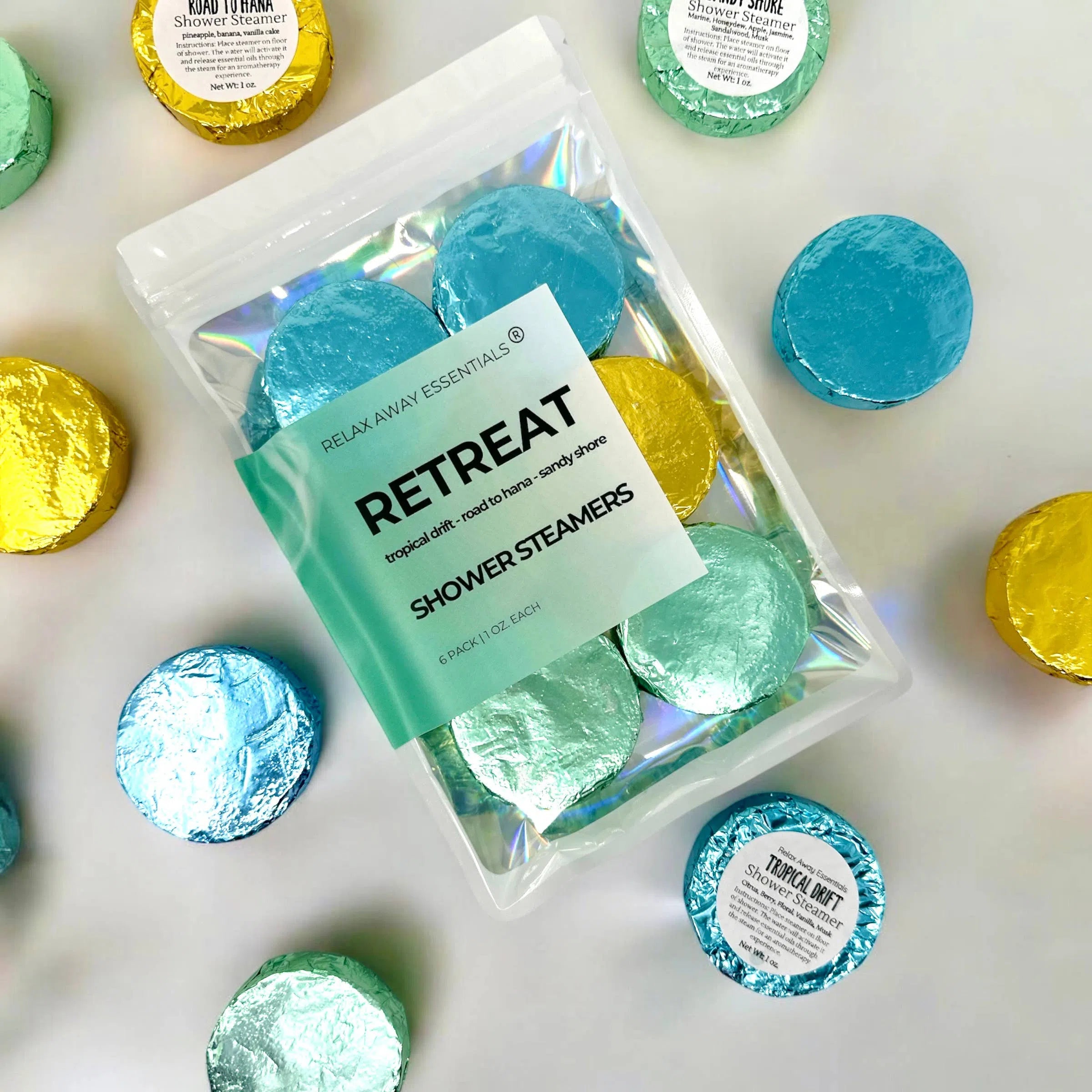 Shop Retreat Shower Steamers 6 Pack - Made in USA- at Ruby Joy Boutique, a Women's Clothing Store in Pickerington, Ohio