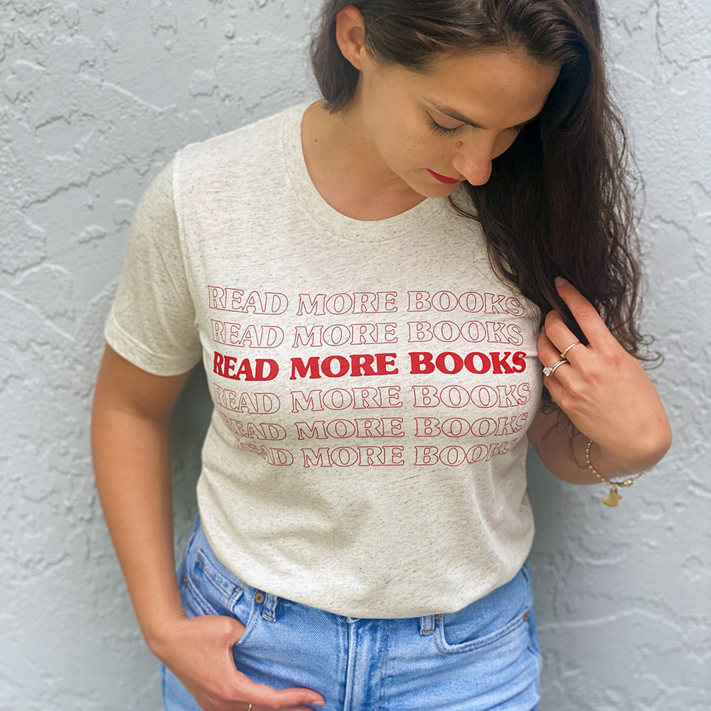 Shop Retro Books Classic Tee | Kind Cotton- at Ruby Joy Boutique, a Women's Clothing Store in Pickerington, Ohio