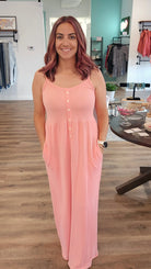 Shop Ribbed Maxi Dress - Peach-Dresses at Ruby Joy Boutique, a Women's Clothing Store in Pickerington, Ohio