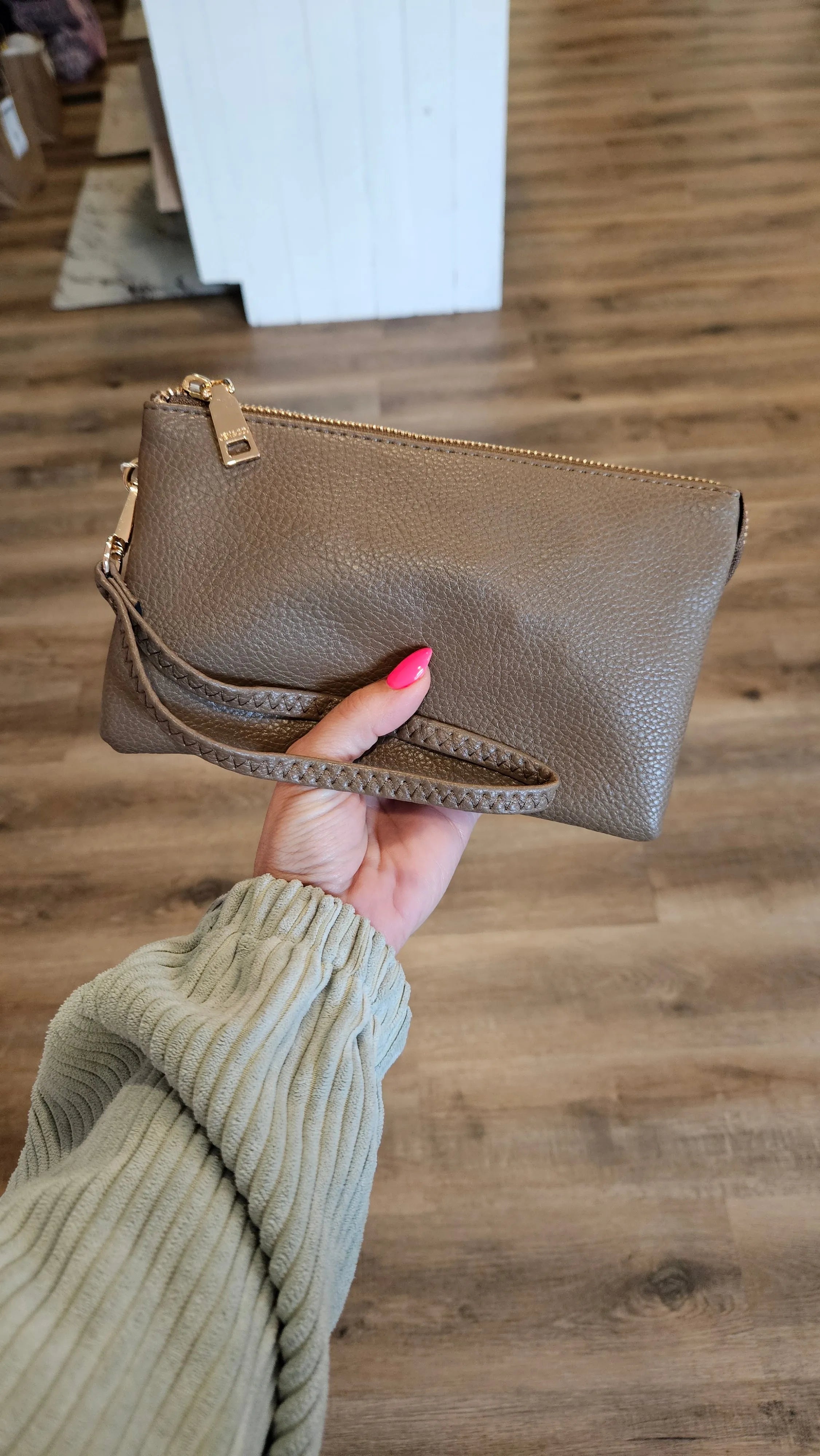 Shop Riley Crossbody/Wristlet Purse - Clay- at Ruby Joy Boutique, a Women's Clothing Store in Pickerington, Ohio