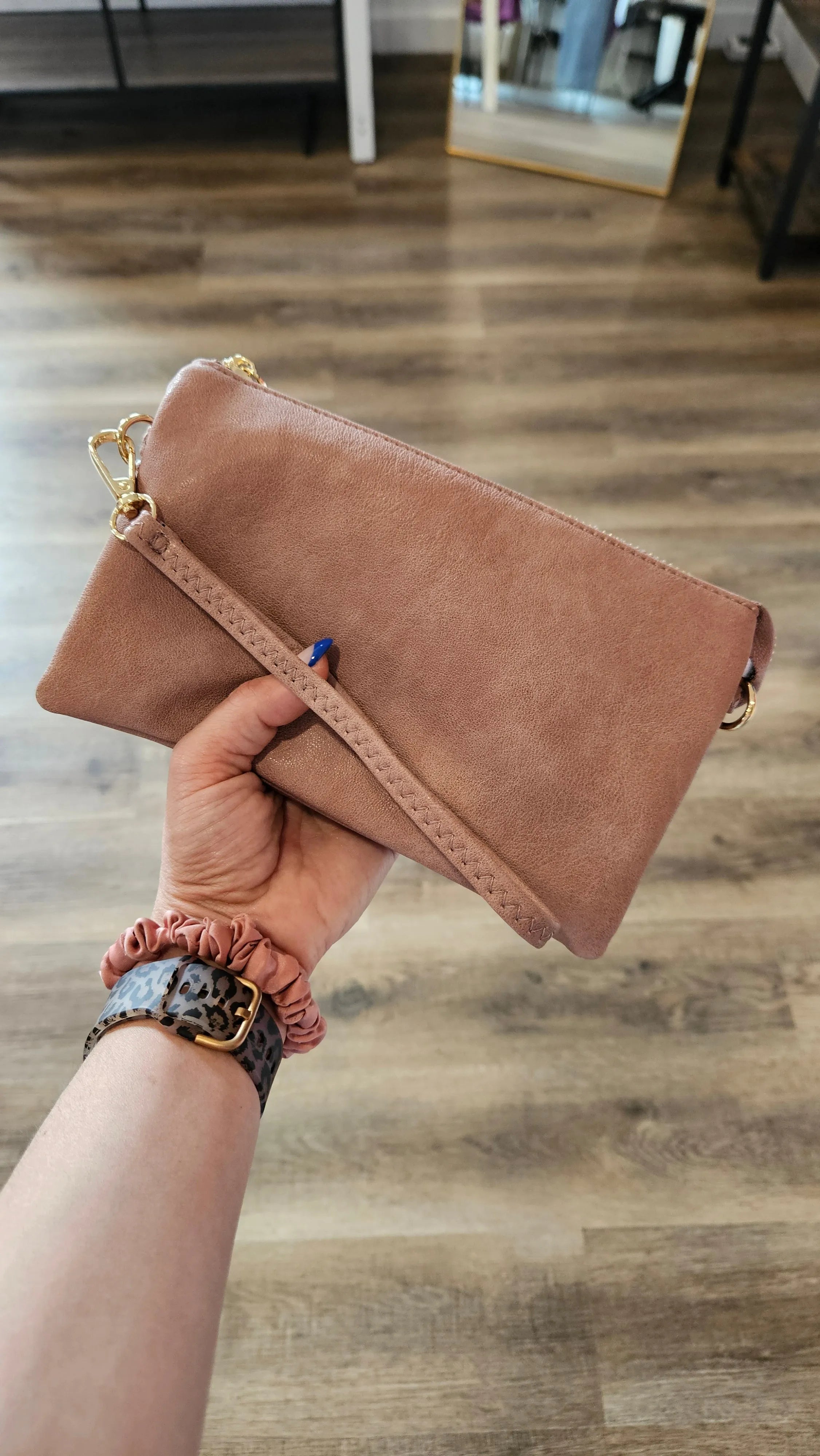 Shop Riley Crossbody/Wristlet Purse - Dark Rose- at Ruby Joy Boutique, a Women's Clothing Store in Pickerington, Ohio