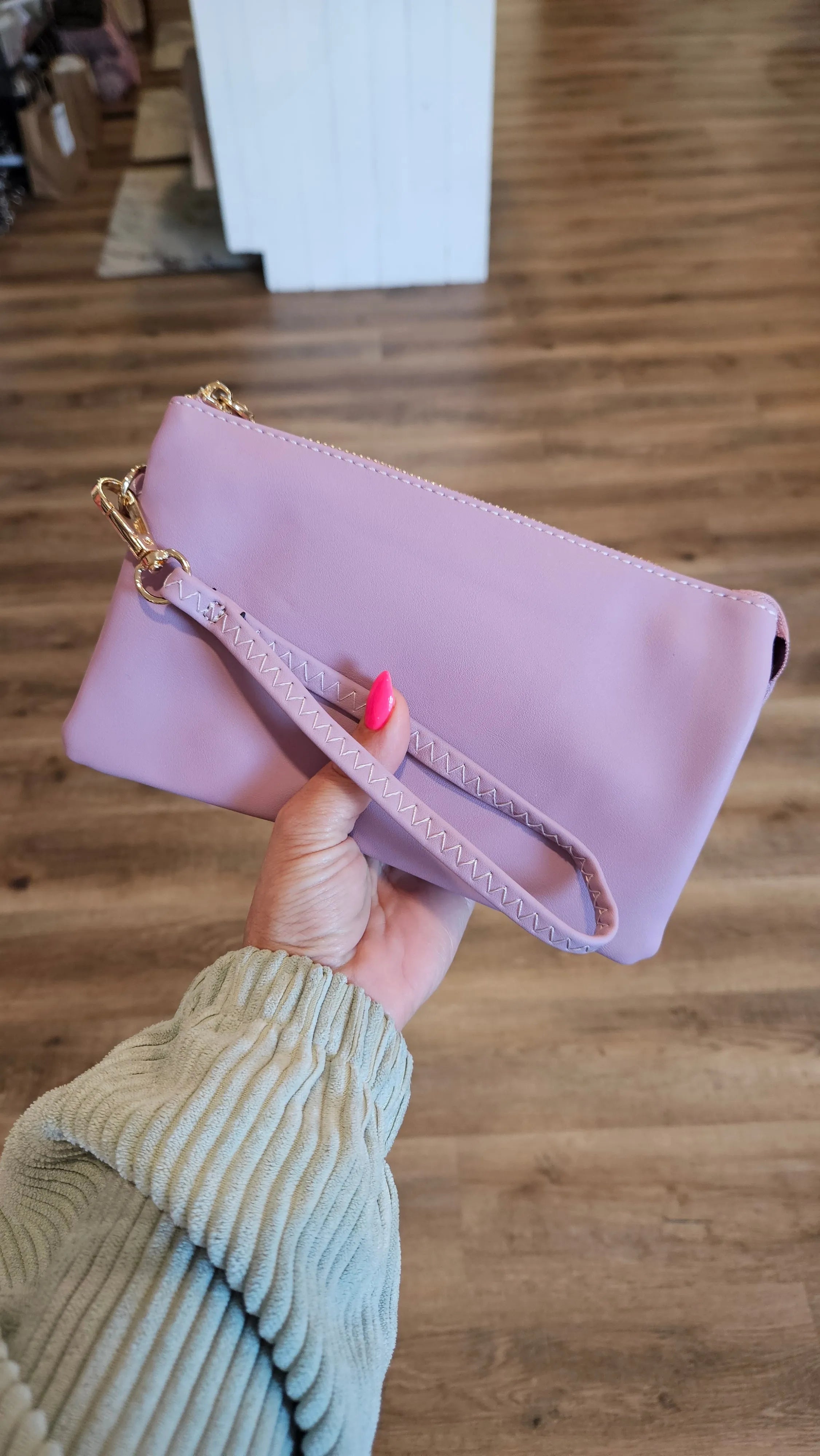 Shop Riley Crossbody/Wristlet Purse - Lilac- at Ruby Joy Boutique, a Women's Clothing Store in Pickerington, Ohio