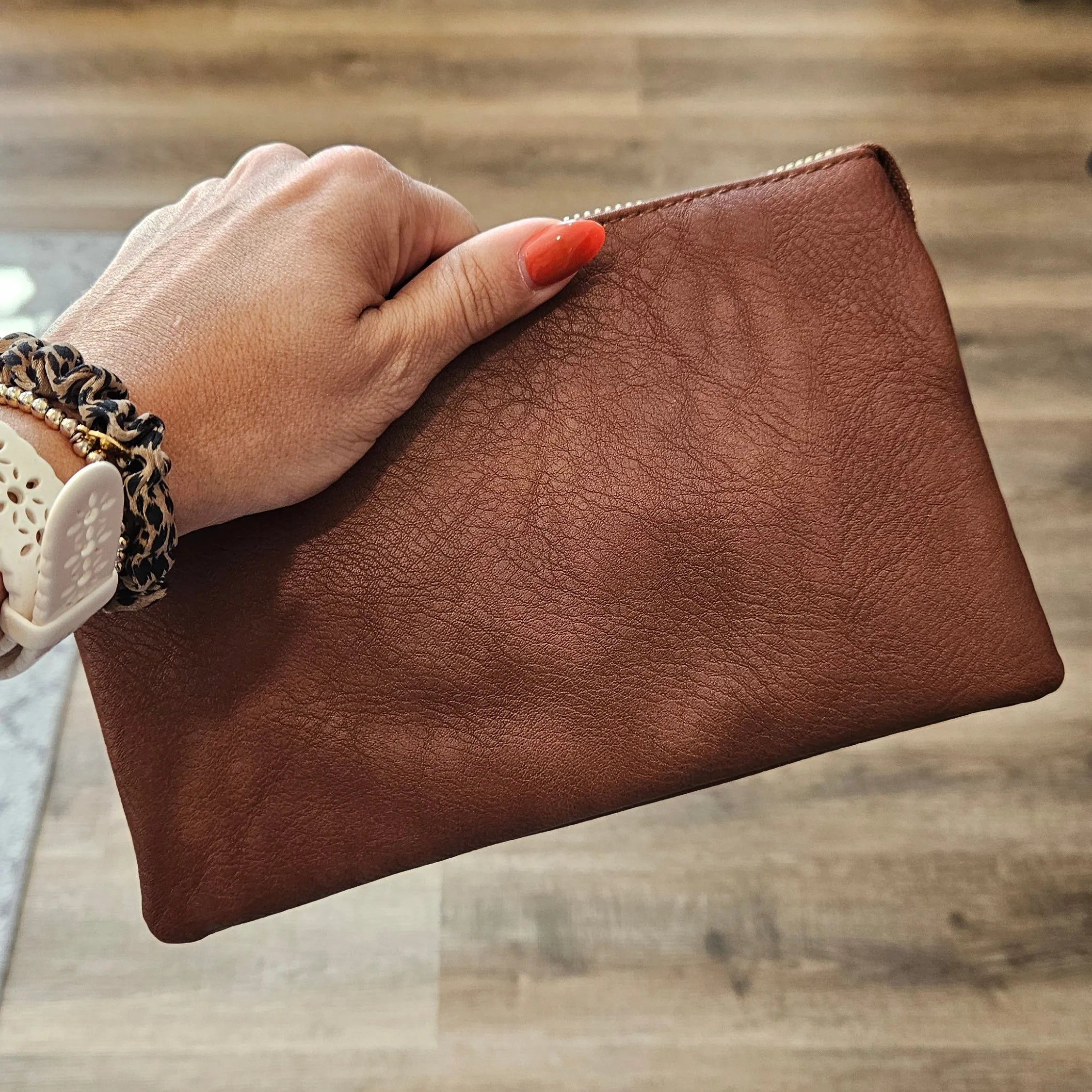 Shop Riley Crossbody/Wristlet Purses-Brown at Ruby Joy Boutique, a Women's Clothing Store in Pickerington, Ohio