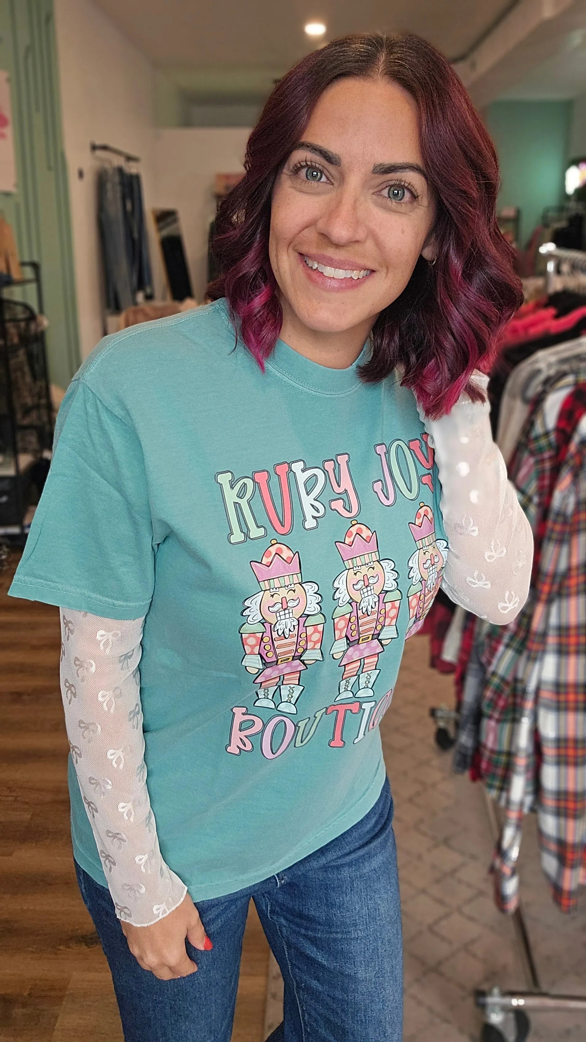 Shop Ruby Joy Boutique Nutcracker Holiday Tee- at Ruby Joy Boutique, a Women's Clothing Store in Pickerington, Ohio