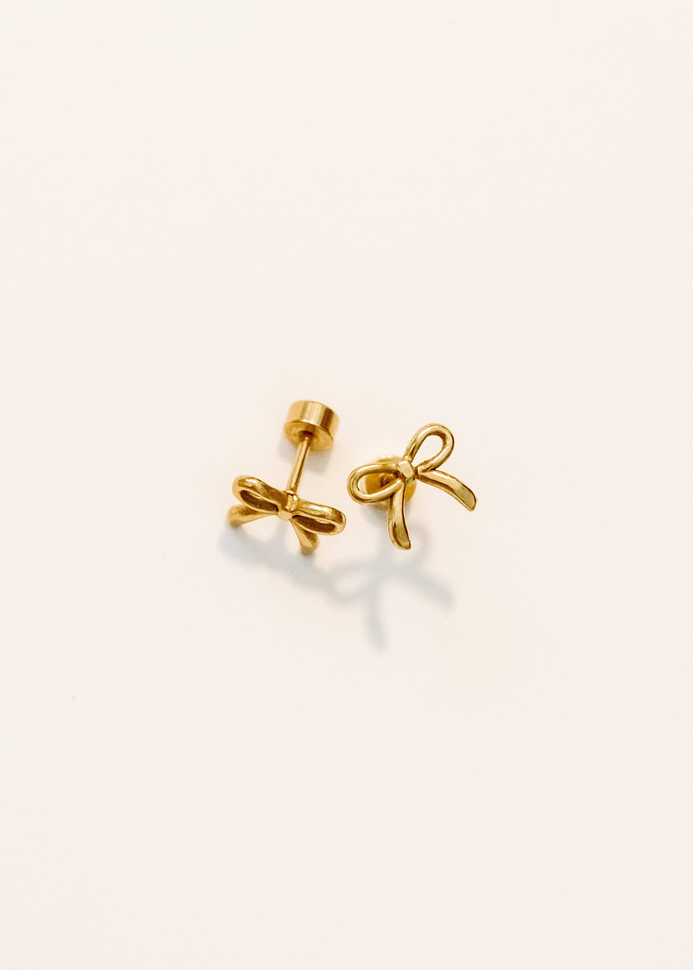 Shop Sadie Bow Screwback Stud Earrings- at Ruby Joy Boutique, a Women's Clothing Store in Pickerington, Ohio