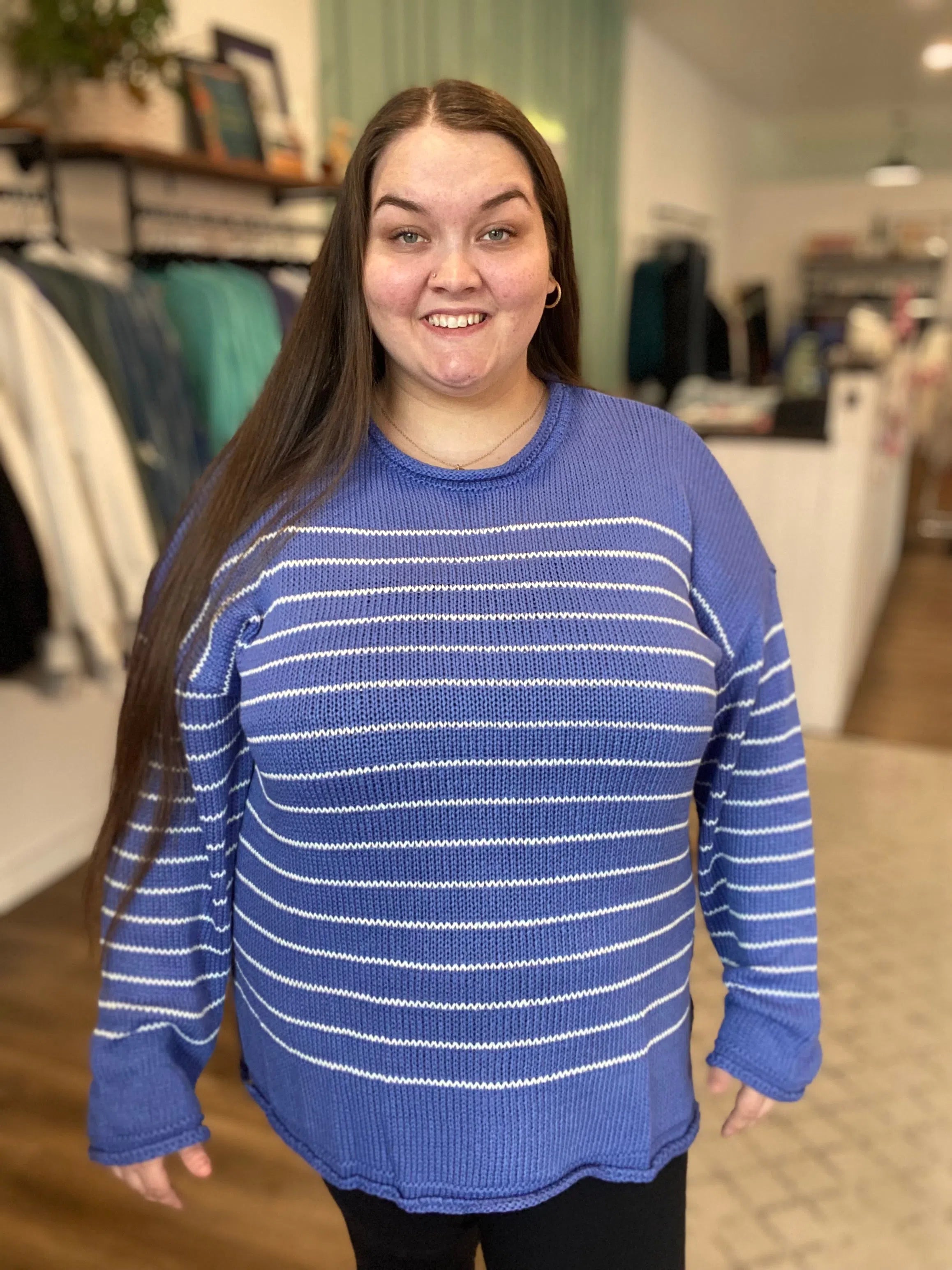 Shop Sail Away Sweater-XL at Ruby Joy Boutique, a Women's Clothing Store in Pickerington, Ohio