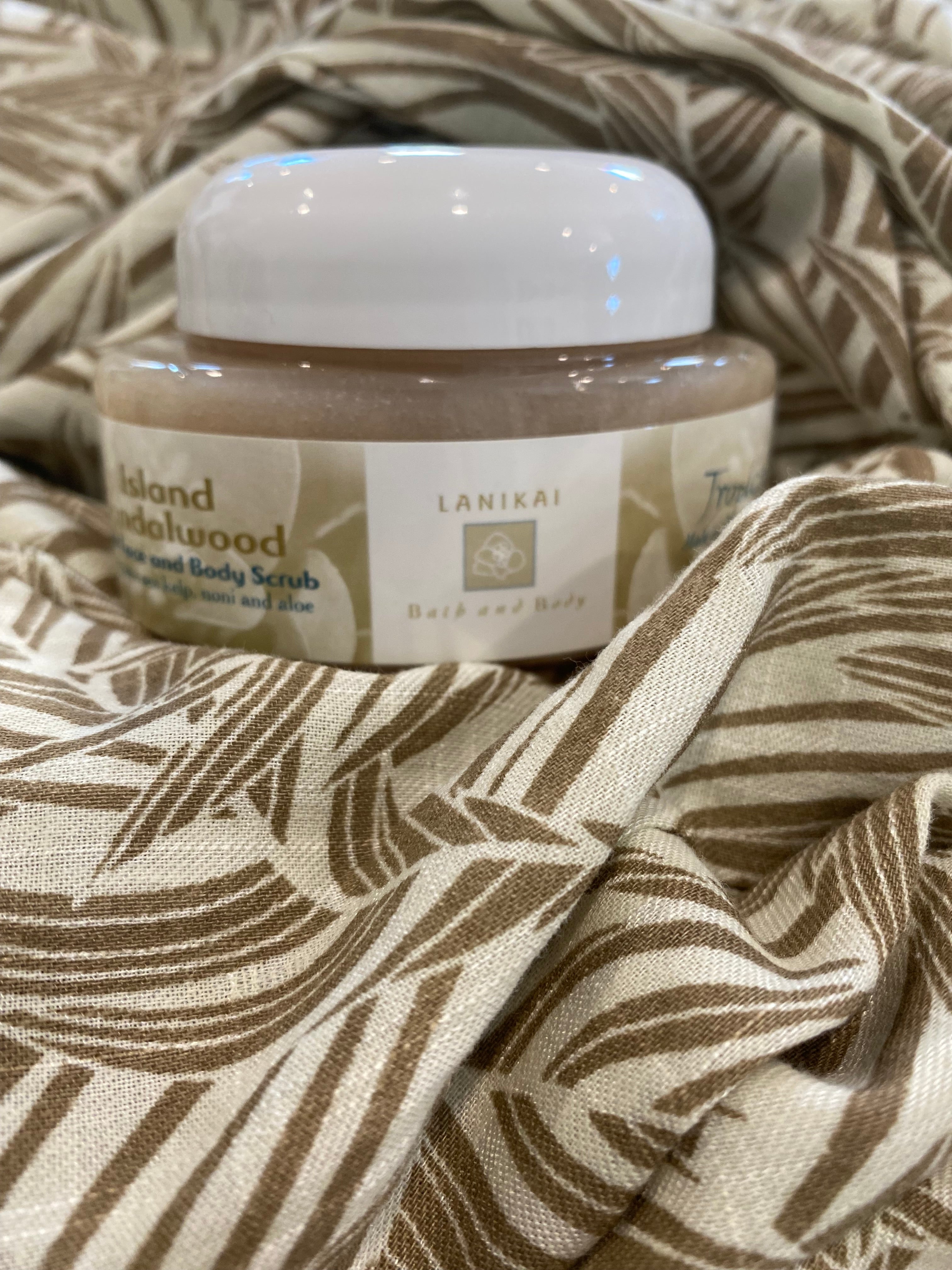 Shop Sandalwood Hawaiian Cane Sugar Body Scrub- at Ruby Joy Boutique, a Women's Clothing Store in Pickerington, Ohio