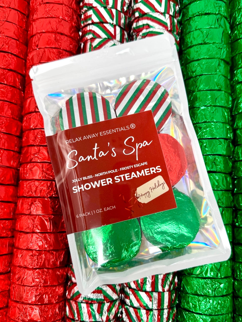 Shop Santa's Spa Shower Steamers 6 Pack - Made in USA- at Ruby Joy Boutique, a Women's Clothing Store in Pickerington, Ohio