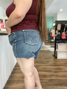Shop Scalloped Frayed Hem Shorts | Judy Blue-Shorts at Ruby Joy Boutique, a Women's Clothing Store in Pickerington, Ohio