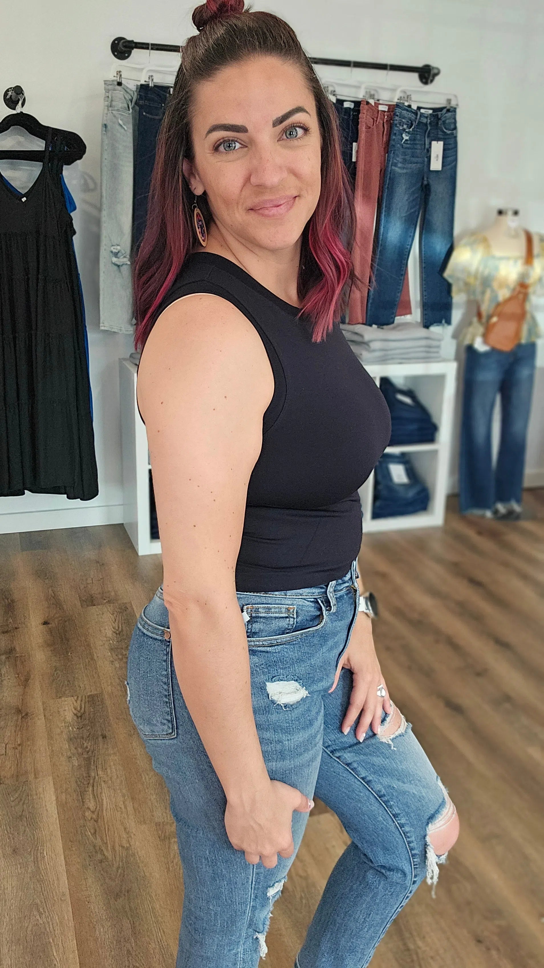 Shop Seamless Crop Tank Top-Shirts & Tops at Ruby Joy Boutique, a Women's Clothing Store in Pickerington, Ohio