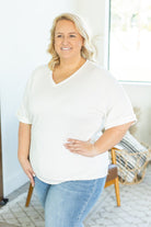 Shop Selene Relaxed Top - White-Tops at Ruby Joy Boutique, a Women's Clothing Store in Pickerington, Ohio