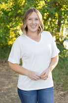 Shop Selene Relaxed Top - White-Tops at Ruby Joy Boutique, a Women's Clothing Store in Pickerington, Ohio