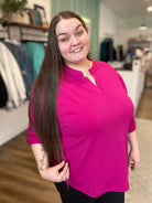 Shop Serena Tab-Sleeve Top- at Ruby Joy Boutique, a Women's Clothing Store in Pickerington, Ohio