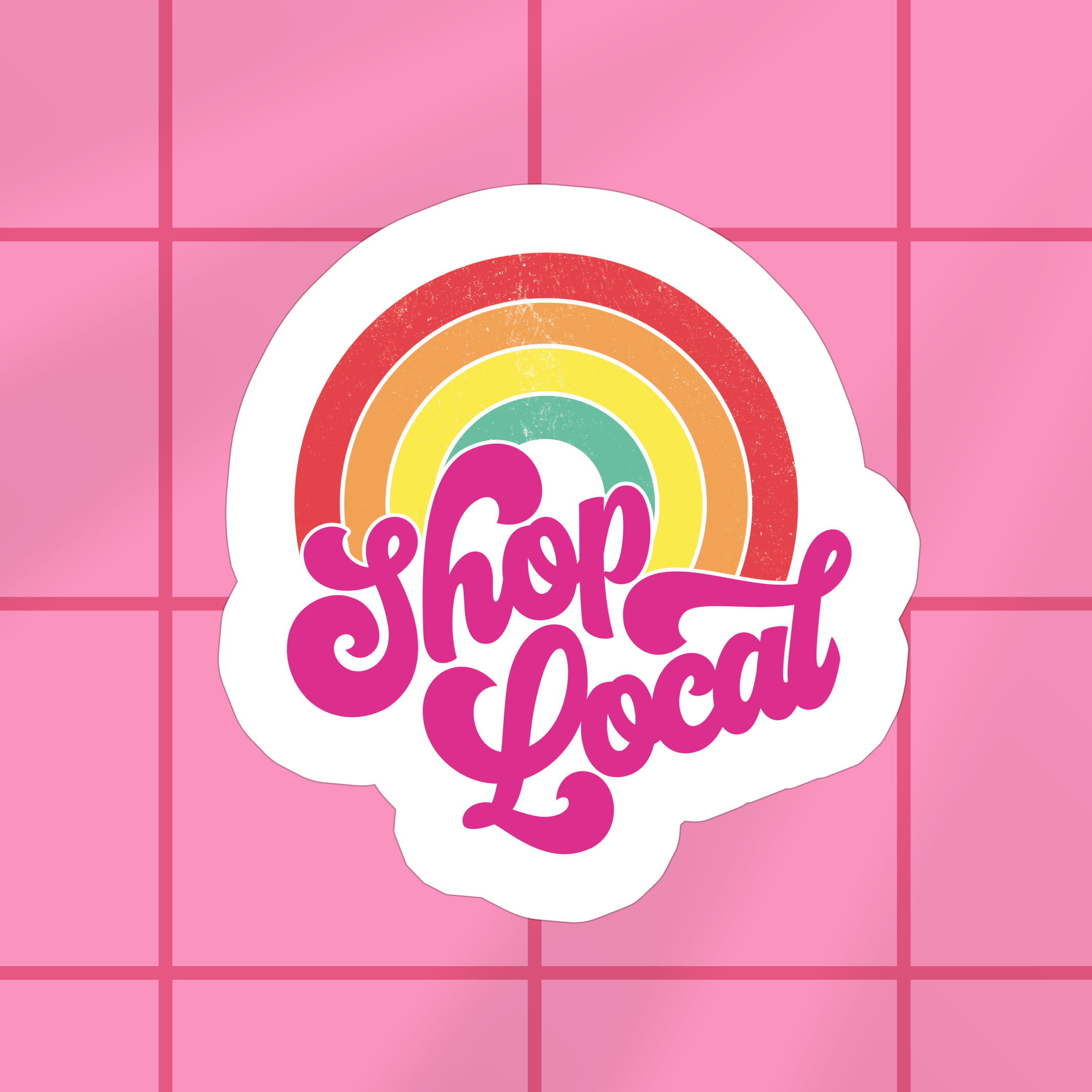 Shop Shop Local | Waterproof Vinyl Sticker- at Ruby Joy Boutique, a Women's Clothing Store in Pickerington, Ohio
