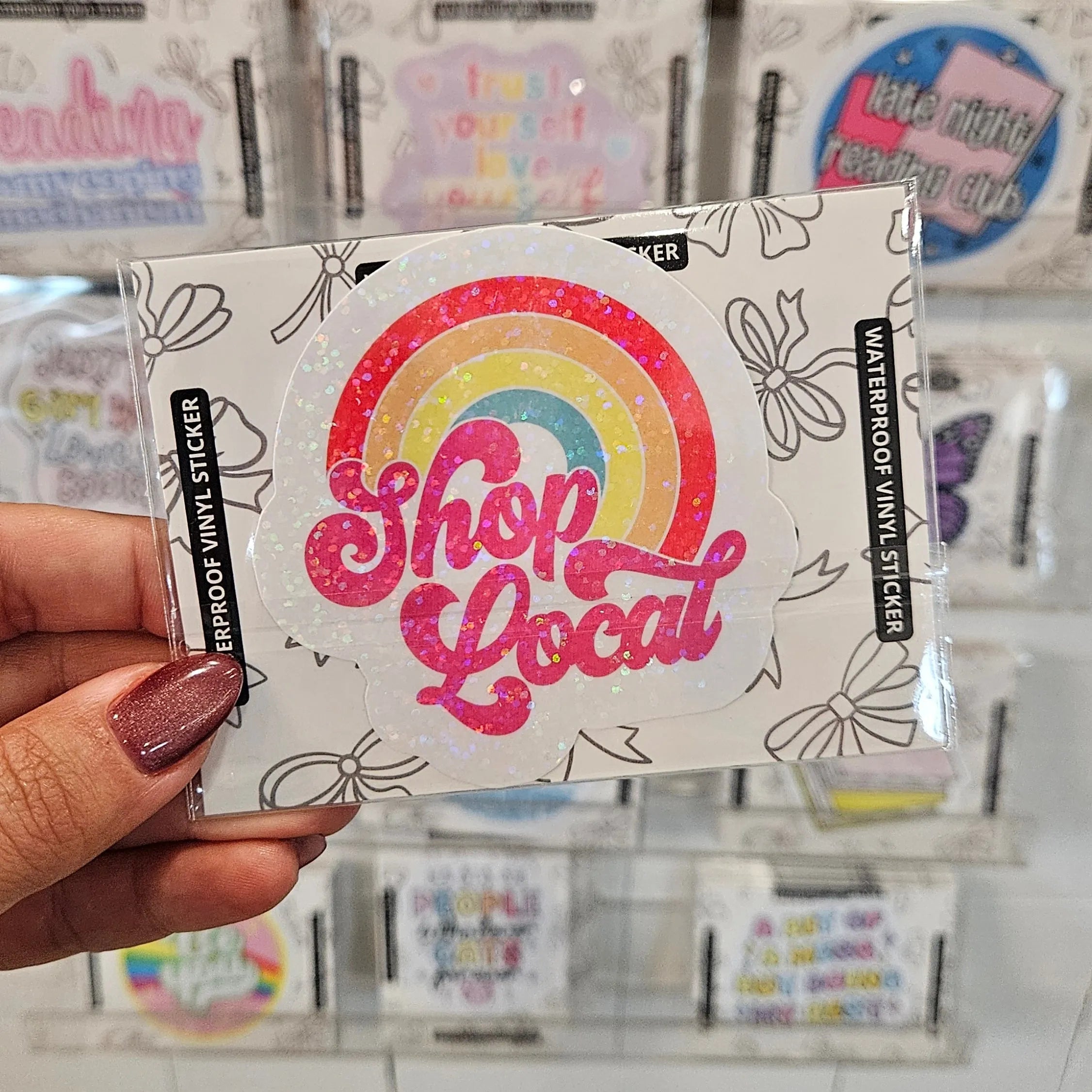 Shop Shop Local | Waterproof Vinyl Sticker- at Ruby Joy Boutique, a Women's Clothing Store in Pickerington, Ohio