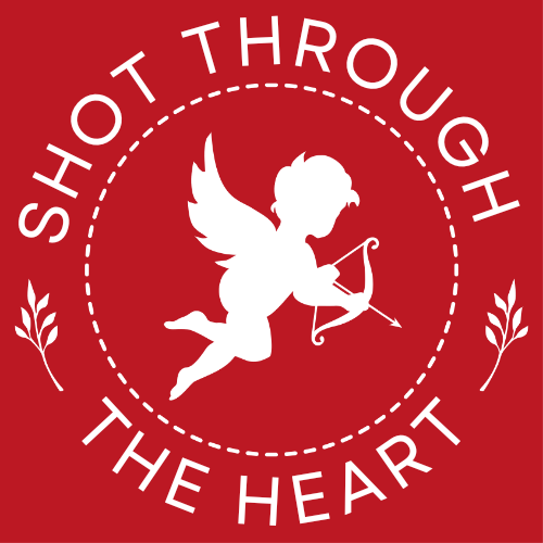 Shop Shot Through The Heart Valentine's Day Graphic Tee-Graphic Tee at Ruby Joy Boutique, a Women's Clothing Store in Pickerington, Ohio