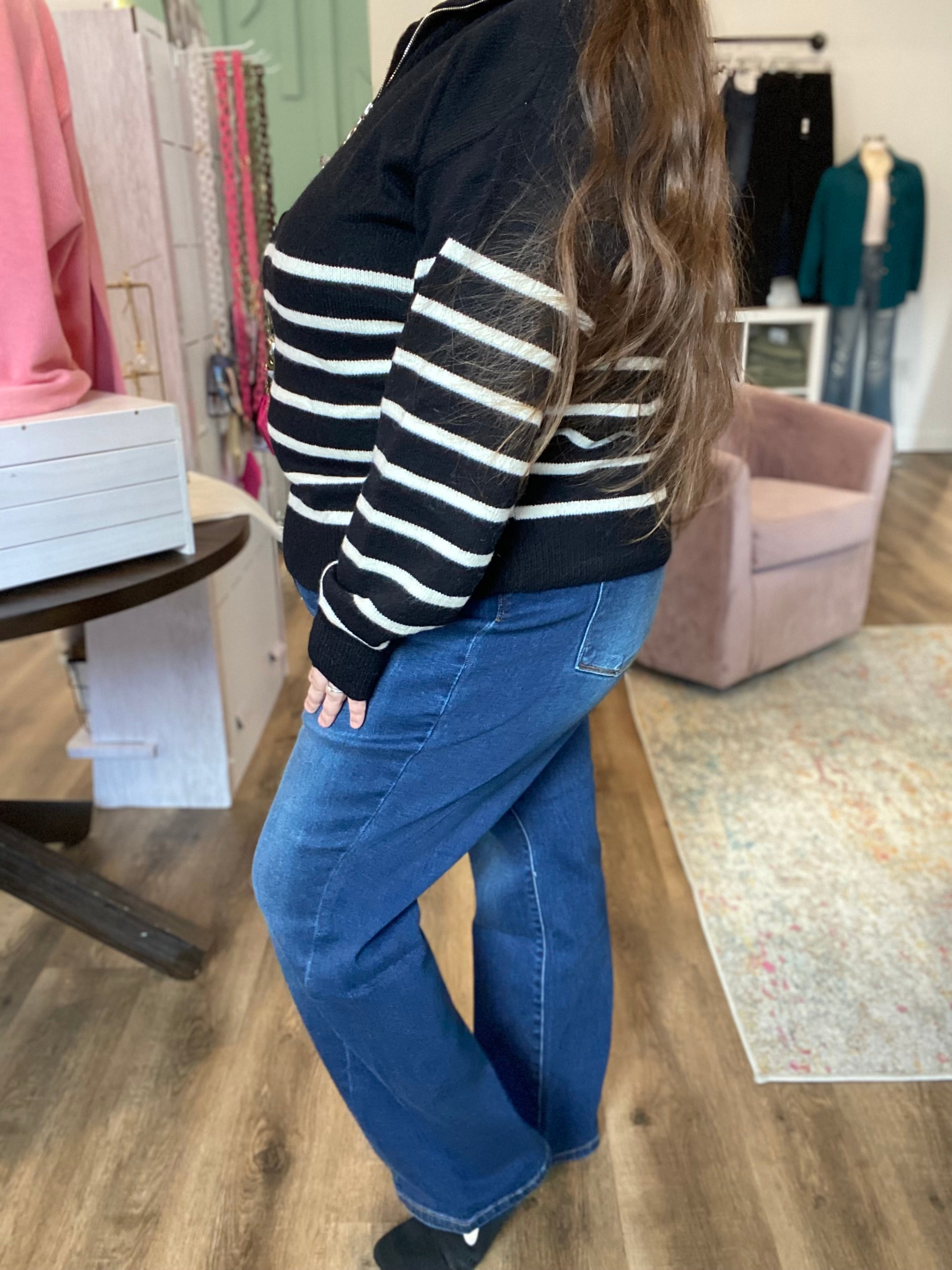 Shop Side Seam Detail Straight Leg Jeans | Judy Blue-Jeans at Ruby Joy Boutique, a Women's Clothing Store in Pickerington, Ohio