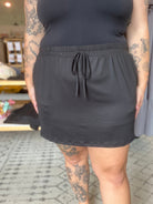 Shop Sienna Skort Black-Skorts at Ruby Joy Boutique, a Women's Clothing Store in Pickerington, Ohio