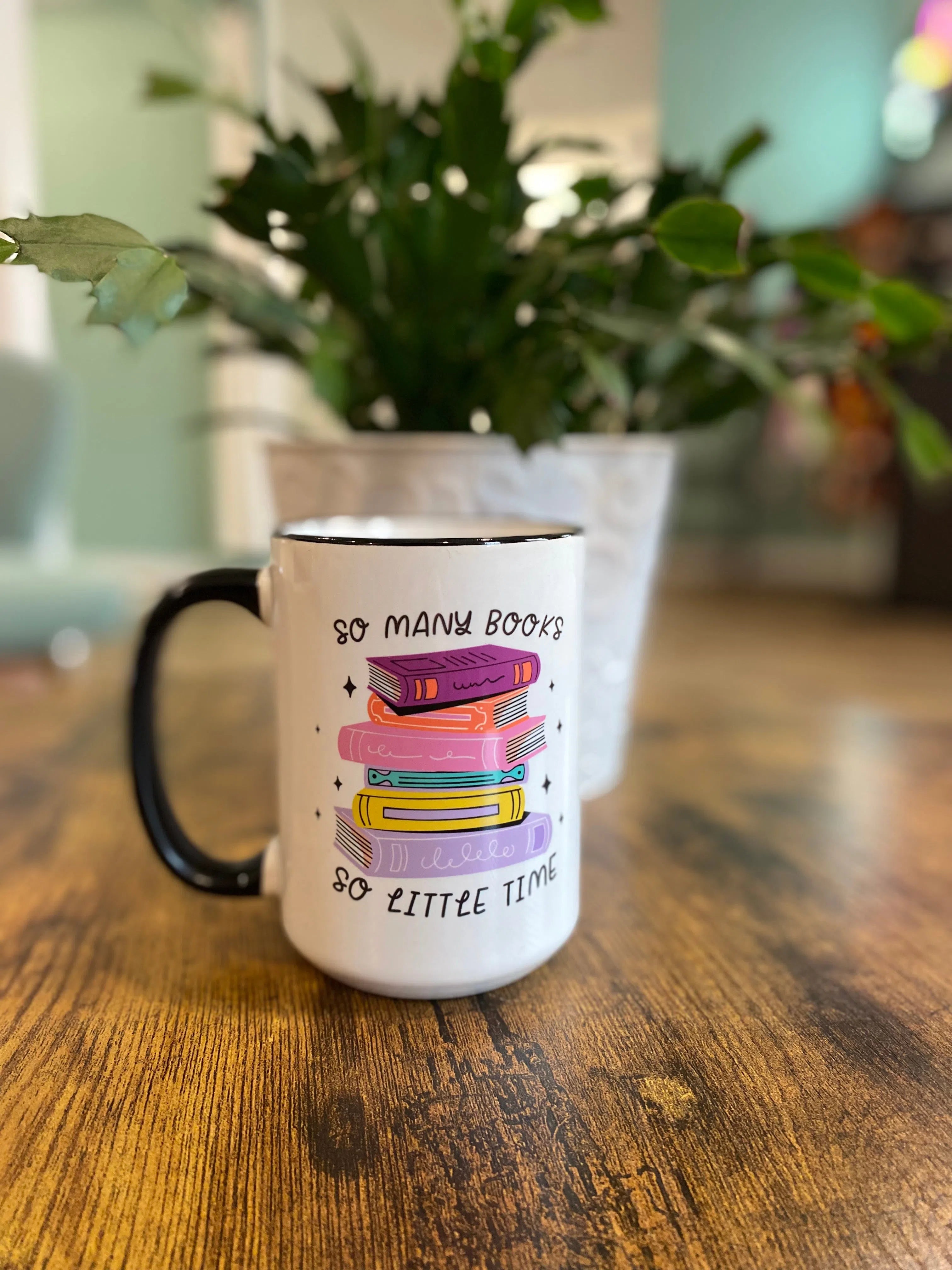 Shop So Many Books Ceramic Mug - 15 oz.- at Ruby Joy Boutique, a Women's Clothing Store in Pickerington, Ohio